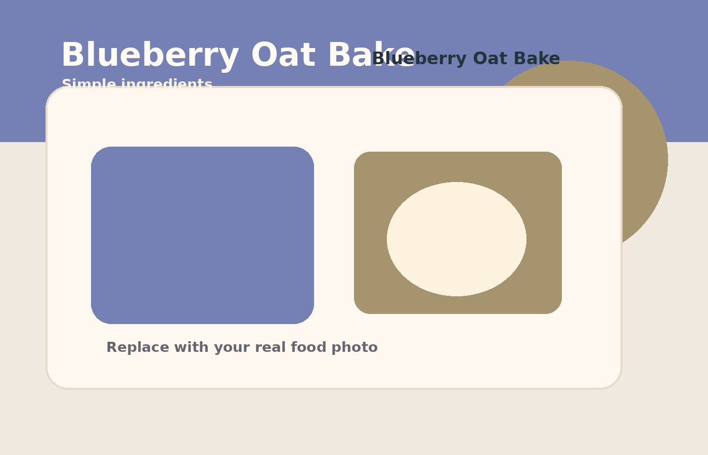 Blueberry Oat Bake ingredient or process photo
