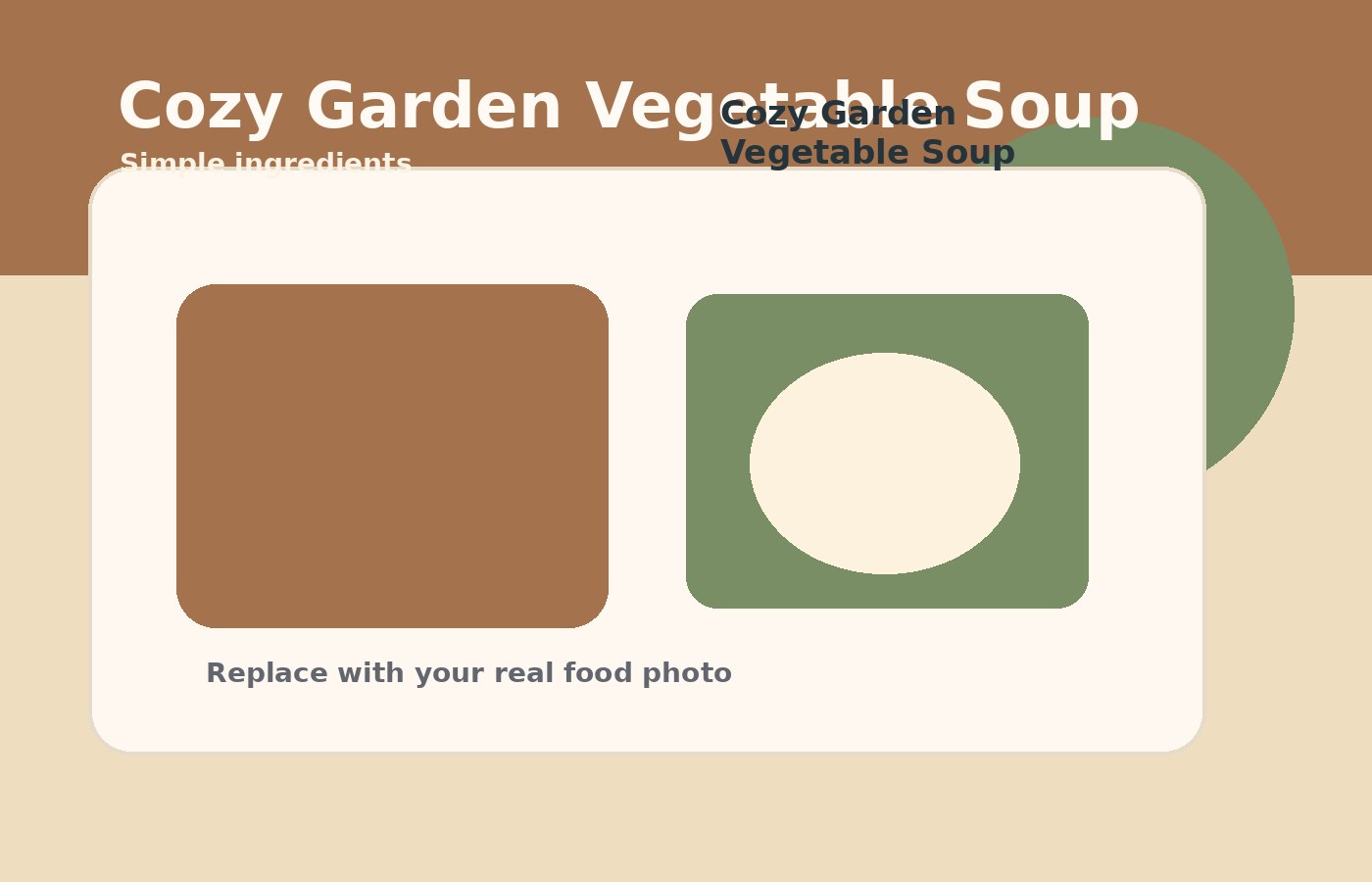 Cozy Garden Vegetable Soup ingredient or process photo