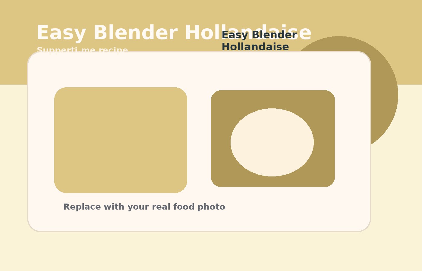 Hollandaise and Sauces