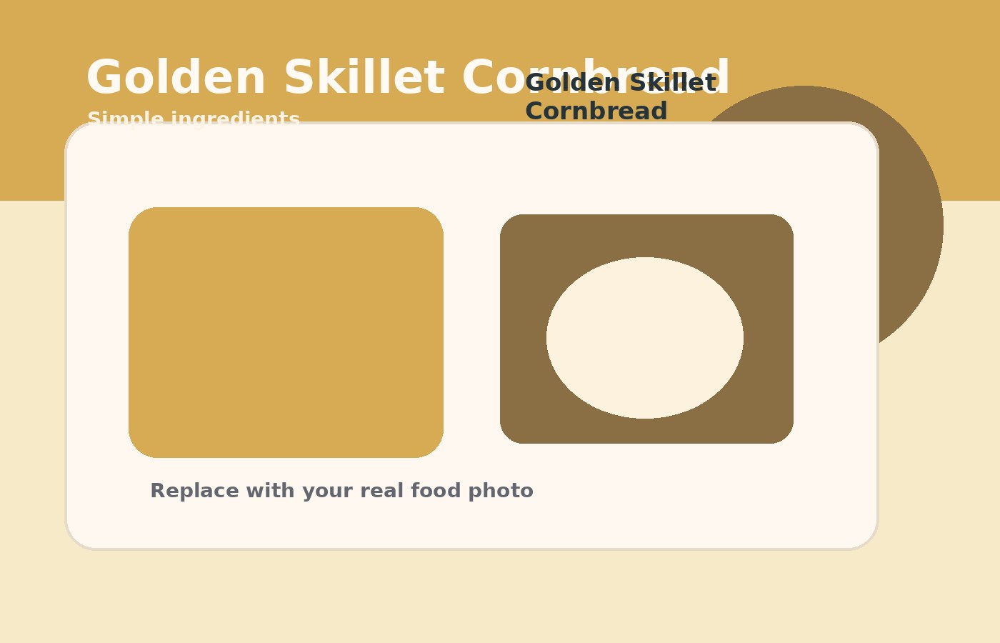 Golden Skillet Cornbread ingredient or process photo