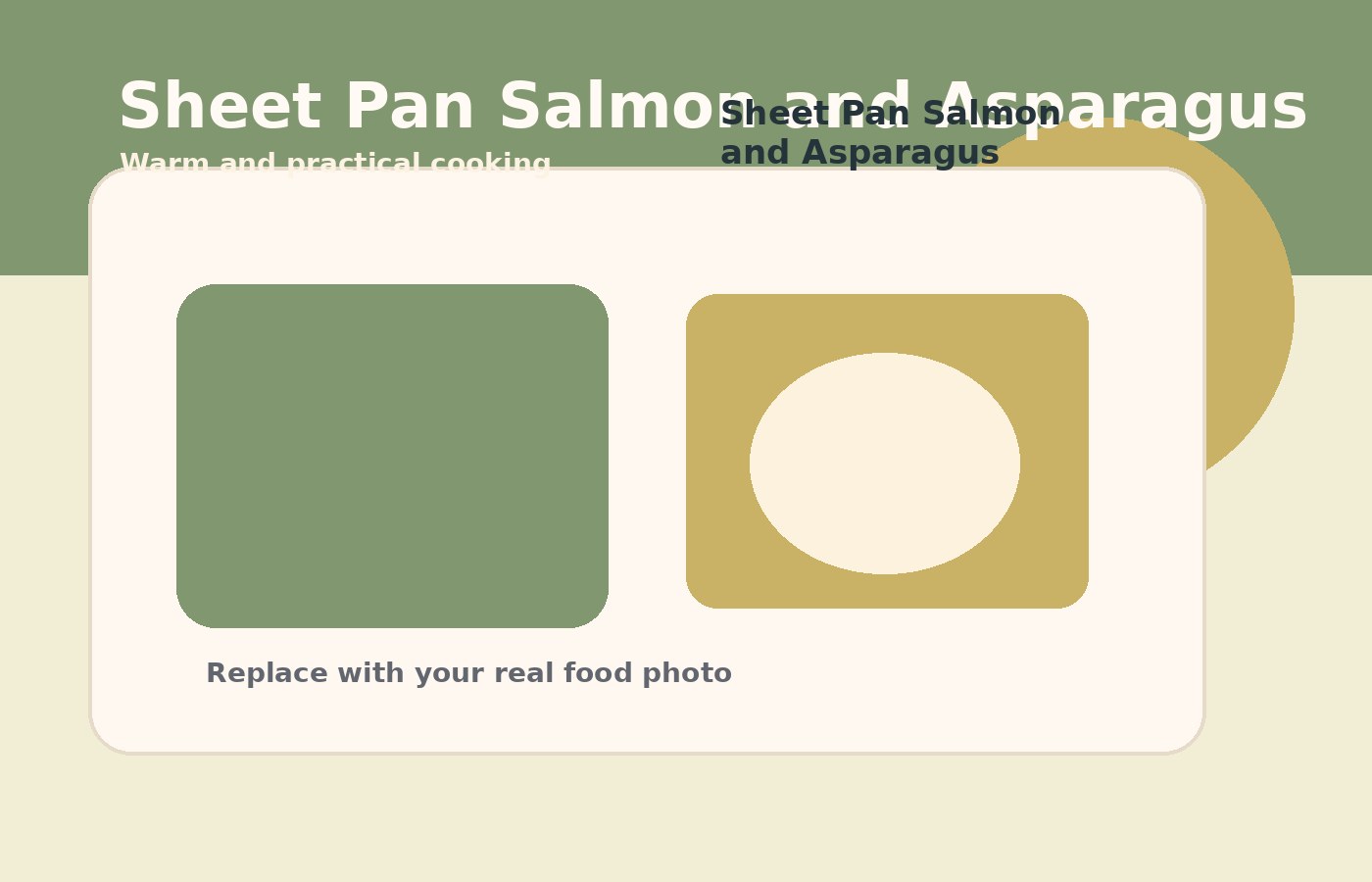 Sheet Pan Salmon and Asparagus final or process photo
