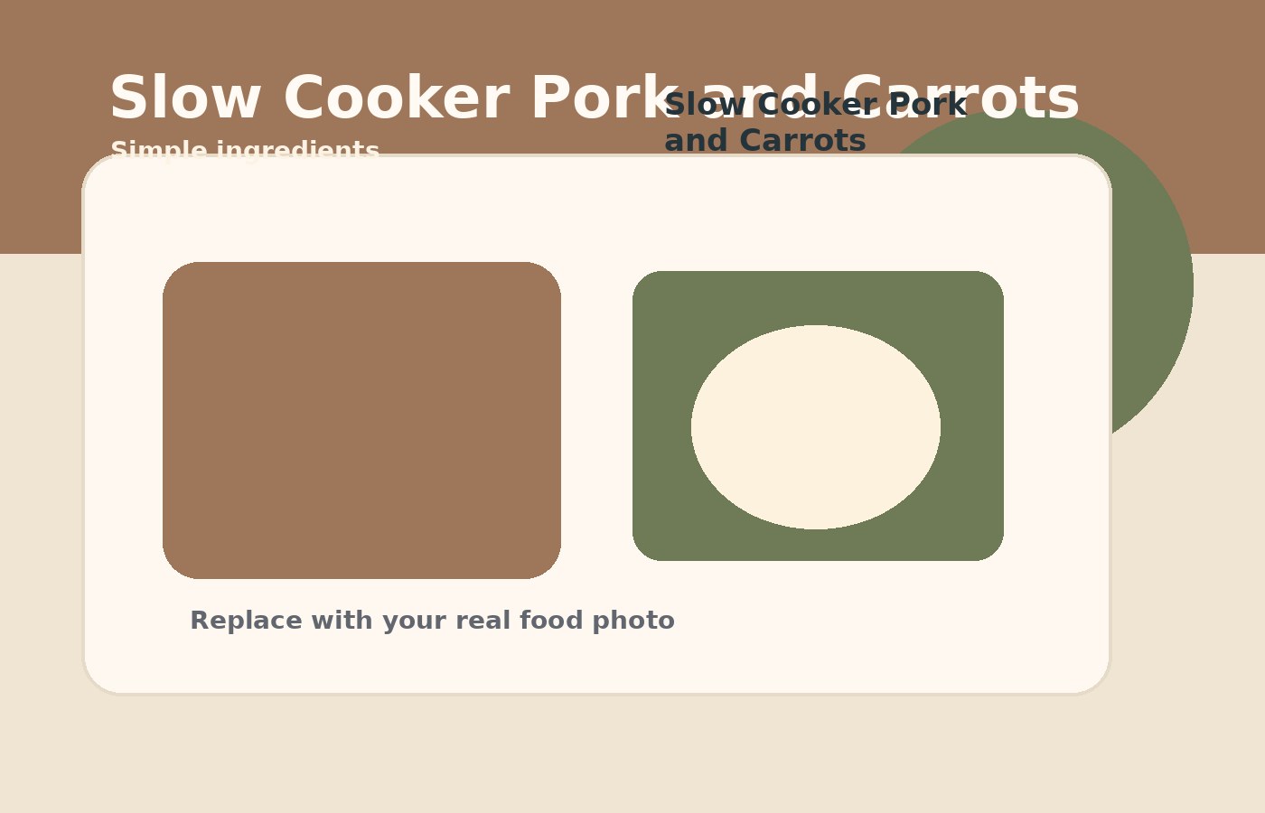 Slow Cooker Pork and Carrots ingredient or process photo